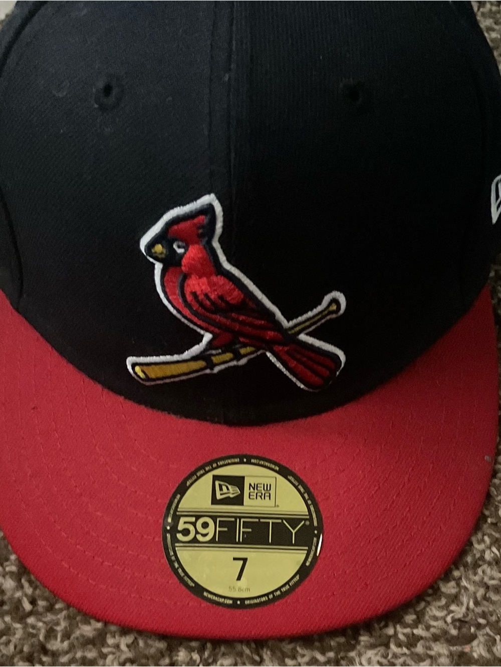 New Era Black and Red St. Louis Cardinals Fitted Cap